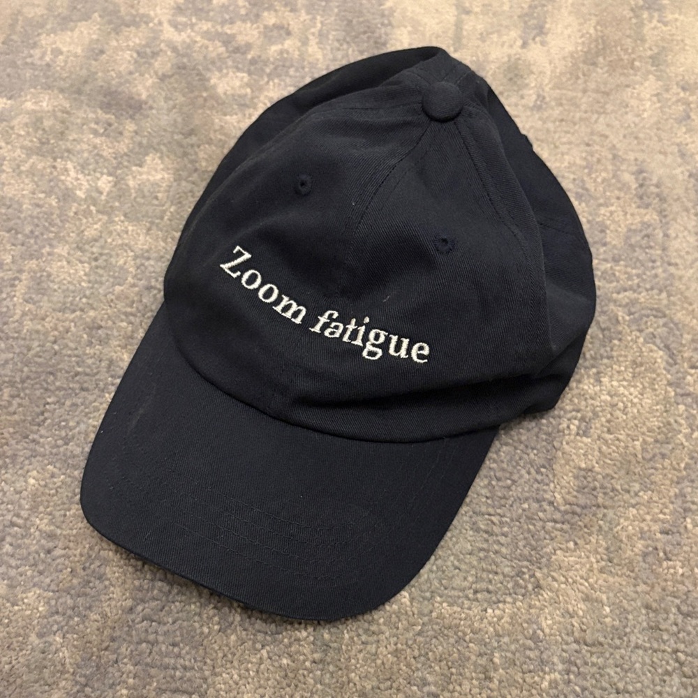 Zoom Fatigue Navy Blue Baseball Cap